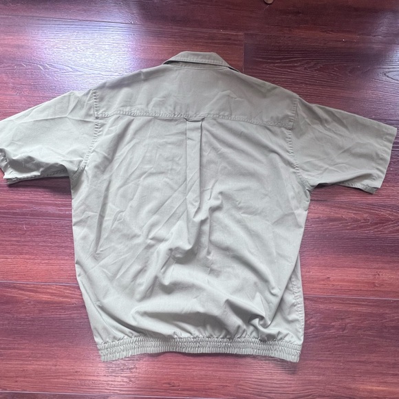 Cabela's Safari Series Men's Shirt Sz M Khaki Beige Short Sleeve Pockets - Picture 10 of 11